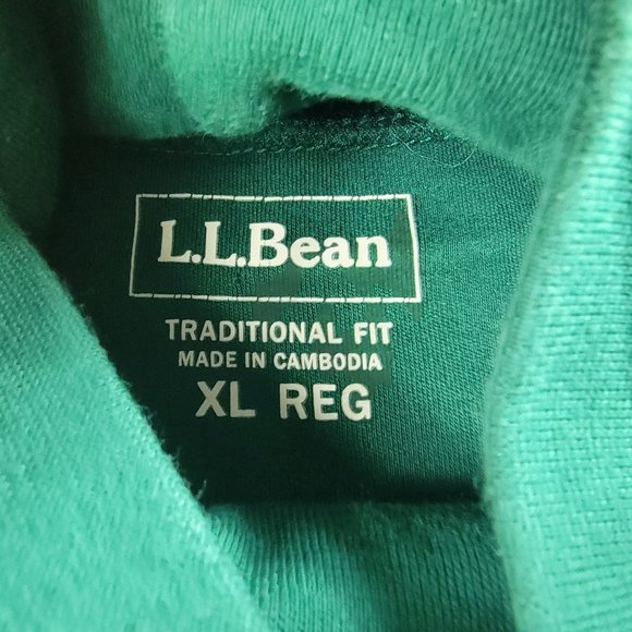 LL Bean Mens XL Green Gray Traditional Fit Long Sleeve Turtleneck Shirts - Picture 5 of 7